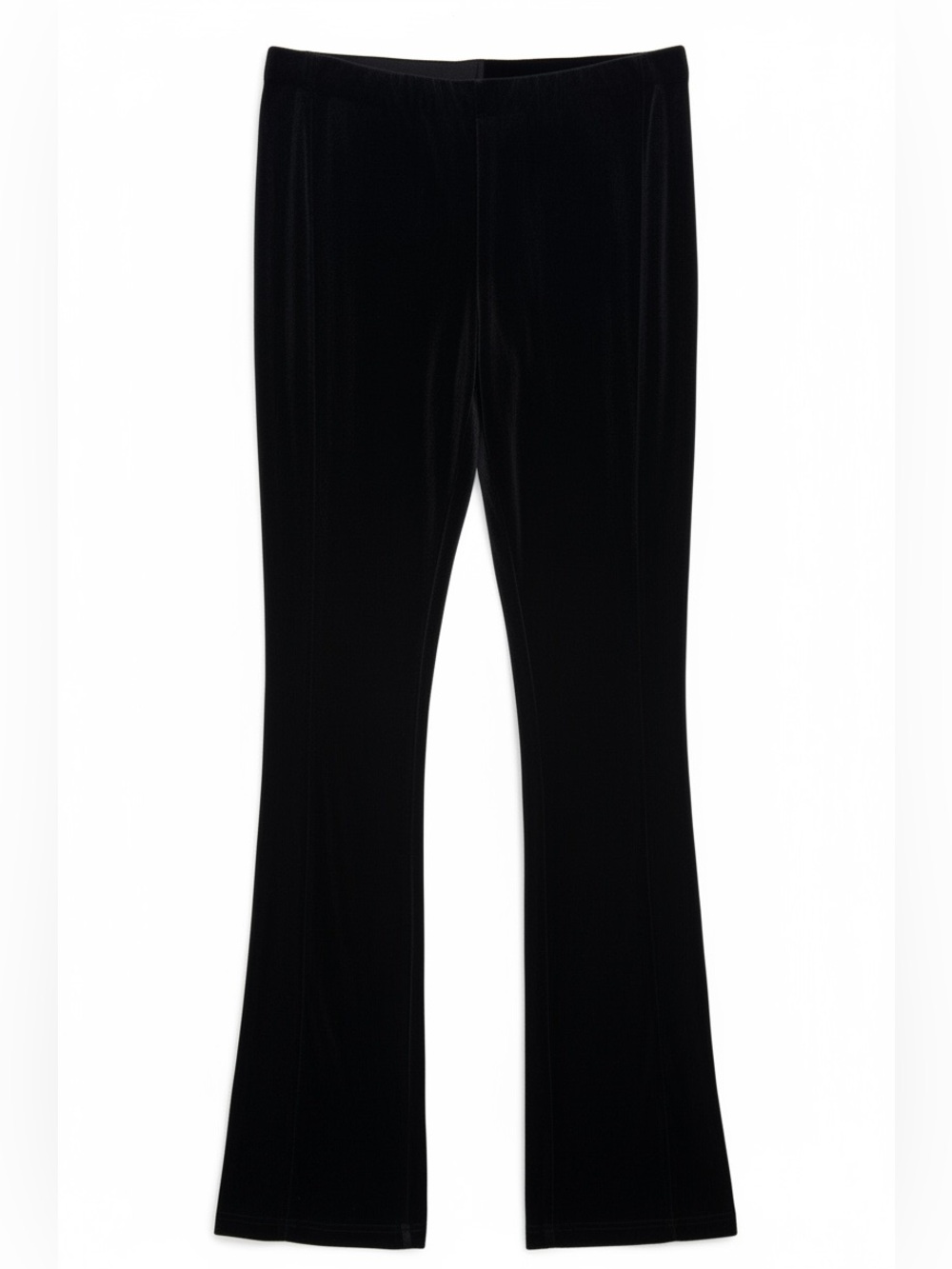 Free People Penny Pull On Black Velvet Pants Flared Mid-Rise Women Sz SP | EUC